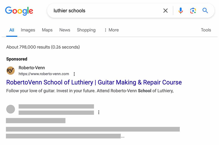 Roberto-Venn Search Ad